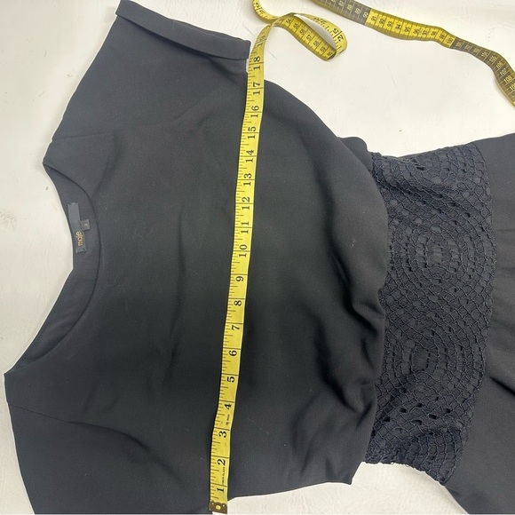 Maje Women's Black Rodene Belted Dress Black Sz 2 - Picture 7 of 12